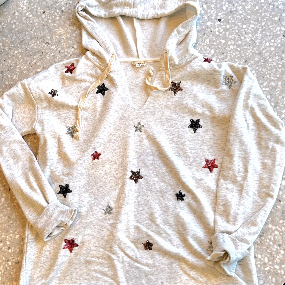 Woman’s Hoodie w sequin stars
